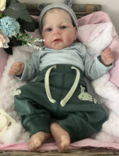 Load image into Gallery viewer, ARTIST MADE NEWBORN REBORN BABY BOY LEWIS 17” PAINTED HAIR