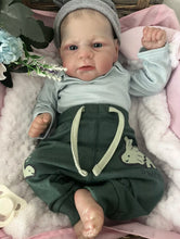 Load image into Gallery viewer, ARTIST MADE NEWBORN REBORN BABY BOY LEWIS 17” PAINTED HAIR