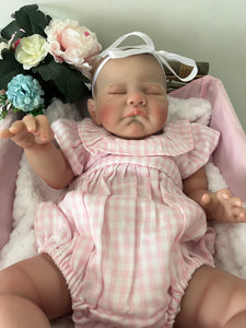 ARTIST MADE NEWBORN REBORN BABY GIRL ELSIE 20” PAINTED HAIR Sucky Lip