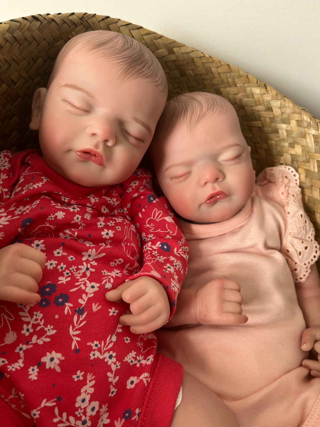 ARTIST MADE NEWBORN REBORN BABY GIRL Twins Olivia Jessica 18” PAINTED HAIR