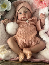 Load image into Gallery viewer, ARTIST MADE NEWBORN REBORN BABY GIRL MATILDA 17” PAINTED HAIR
