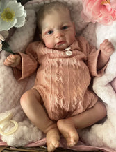 Load image into Gallery viewer, ARTIST MADE NEWBORN REBORN BABY GIRL MATILDA 17” PAINTED HAIR
