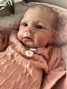 ARTIST MADE NEWBORN REBORN BABY GIRL MATILDA 17” PAINTED HAIR