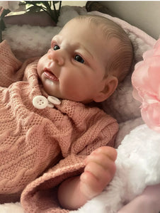 ARTIST MADE NEWBORN REBORN BABY GIRL MATILDA 17” PAINTED HAIR