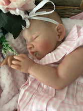 Load image into Gallery viewer, ARTIST MADE NEWBORN REBORN BABY GIRL ELSIE 20” PAINTED HAIR Sucky Lip
