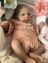 Load image into Gallery viewer, ARTIST MADE NEWBORN REBORN BABY GIRL MATILDA 17” PAINTED HAIR
