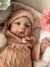 Load image into Gallery viewer, ARTIST MADE NEWBORN REBORN BABY GIRL MATILDA 17” PAINTED HAIR

