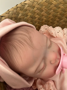 ARTIST MADE NEWBORN REBORN BABY GIRL Twins Olivia Jessica 18” PAINTED HAIR