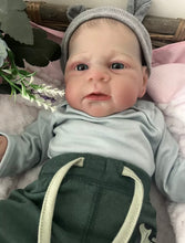 Load image into Gallery viewer, ARTIST MADE NEWBORN REBORN BABY BOY LEWIS 17” PAINTED HAIR
