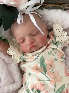 ARTIST MADE NEWBORN REBORN BABY GIRL ELSA 18” PAINTED HAIR Sucky Lip