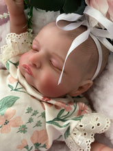 Load image into Gallery viewer, ARTIST MADE NEWBORN REBORN BABY GIRL ELSA 18” PAINTED HAIR Sucky Lip
