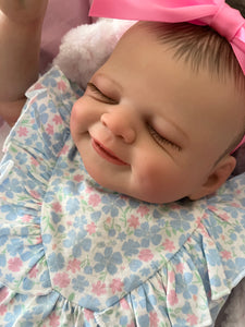 ARTIST MADE NEWBORN REBORN BABY GIRL MAISIE 20” PAINTED HAIR SMILE