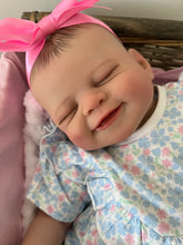 Load image into Gallery viewer, ARTIST MADE NEWBORN REBORN BABY GIRL MAISIE 20” PAINTED HAIR SMILE
