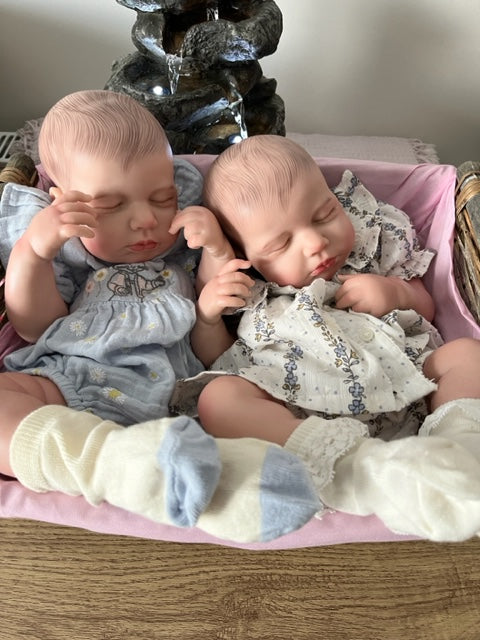 ARTIST MADE NEWBORN REBORN BABY GIRL Twins MIA May 20″ PAINTED HAIR