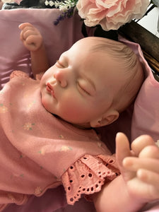 ARTIST MADE NEWBORN REBORN BABY GIRL OLIVIA 17″ PAINTED HAIR