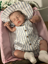 Load image into Gallery viewer, ARTIST MADE NEWBORN REBORN BABY BOY ALFIE 18” PAINTED HAIR
