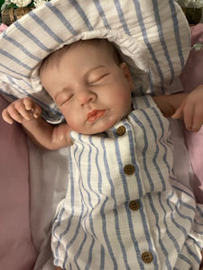 ARTIST MADE NEWBORN REBORN BABY BOY ALFIE 18” PAINTED HAIR