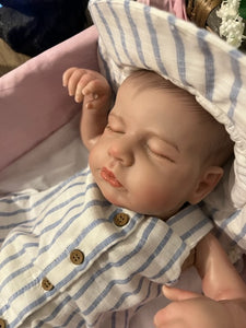 ARTIST MADE NEWBORN REBORN BABY BOY ALFIE 18” PAINTED HAIR