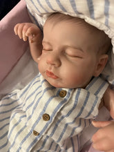 Load image into Gallery viewer, ARTIST MADE NEWBORN REBORN BABY BOY ALFIE 18” PAINTED HAIR
