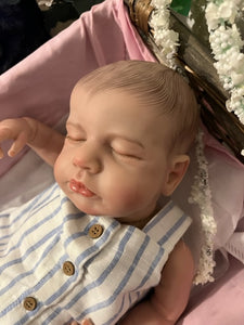 ARTIST MADE NEWBORN REBORN BABY BOY ALFIE 18” PAINTED HAIR